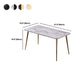Modern Rectangle Wooden Top Coffee Table with 4 Iron Legs 1 Piece