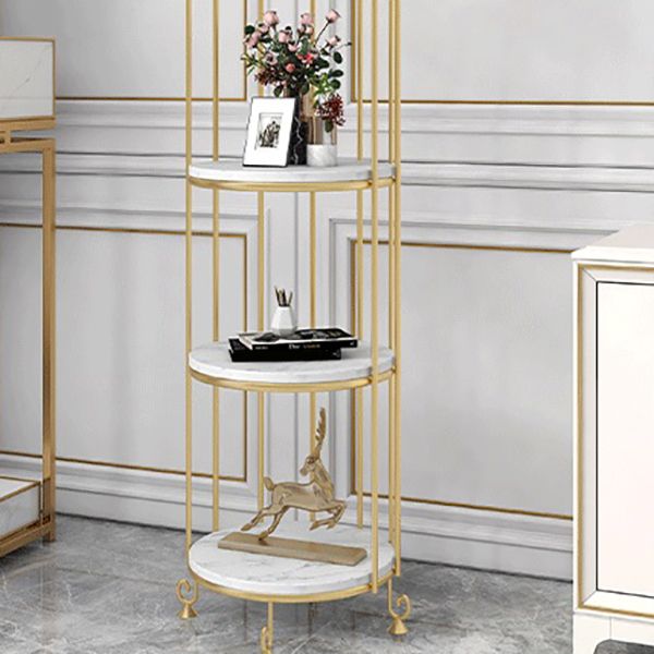 Modern Indoor Geometric Bookshelf Metal Frame Manufactured Wood Shelf Bookcase Clearhalo 'Bookcases' 'furn' 'furn_bookcases' 'Furniture' 'furniture_bookcases' 'Office Furniture' 1200x1200_cf1ffd35-06b1-4be8-bf9d-9834351cf98a