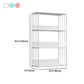Scandinavian Open Back Bookshelf Metal Shelf Bookcase for Study Room