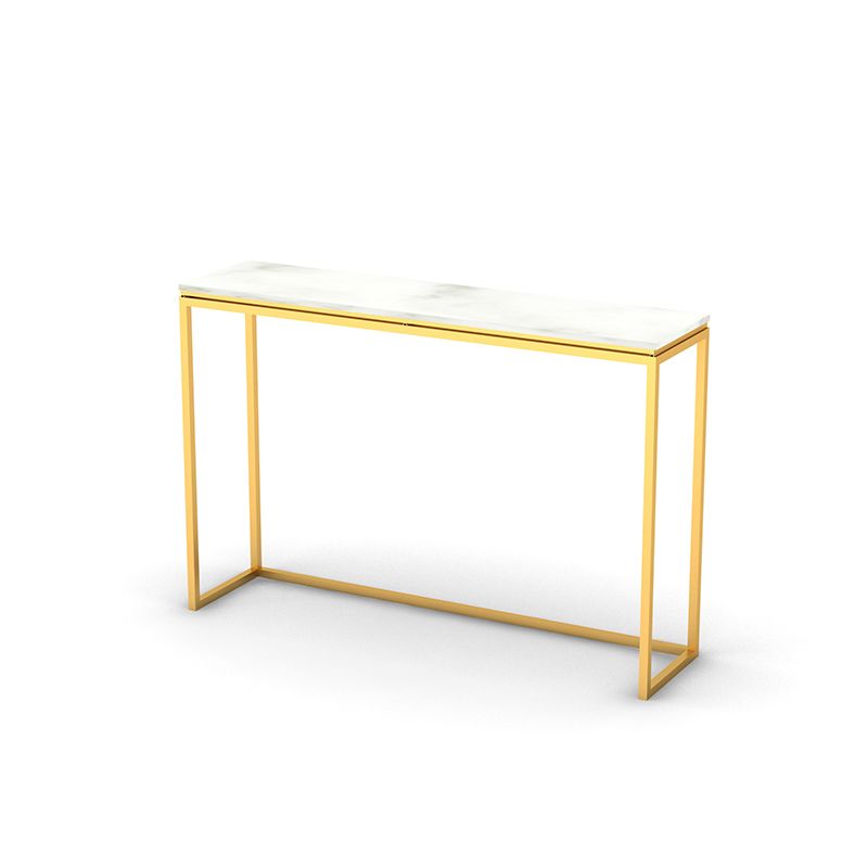 Table de console blanc rectangulaire moderne - Table de la console 11,81 "x 31,49"