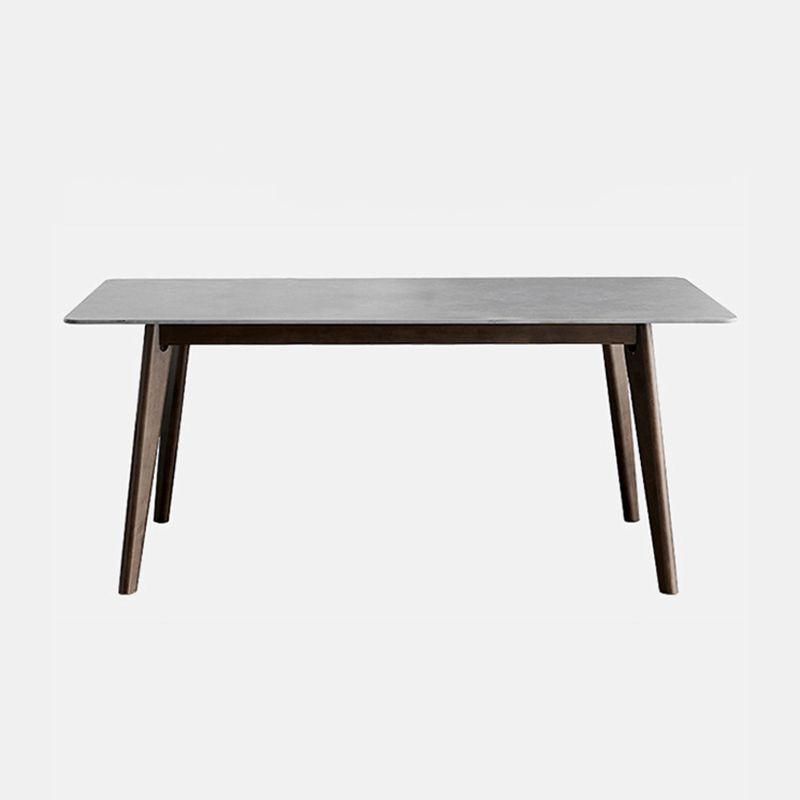 Stone Top Dining Table Mid-Century Modern Dining Table with 4 Legs Clearhalo 'Dining Tables & Seating' 'Dining Tables' 'dining_table' 'furn' 'furn_dining_table' 'Furniture' 'furniture_dining_table' 'Kitchen & Dining Furniture' 'kitchen' 'kitchen_dining_table' 1200x1200_cf261017-3250-4008-a164-64a059aef82a