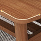 Wooden Rectangle Contemporary Coffee Table 4 Legs Single Coffee Table