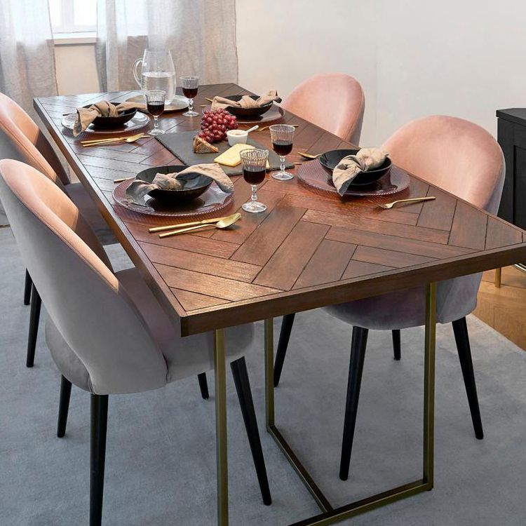 Traditional Luxury Table Rectangle Dining Site Table with Double Pedestal Clearhalo 'Dining Tables & Seating' 'Dining Tables' 'dining_table' 'furn' 'furn_dining_table' 'Furniture' 'furniture_dining_table' 'Kitchen & Dining Furniture' 'kitchen' 'kitchen_dining_table' 1200x1200_cf291988-100c-4393-ac3d-5bcd86093b57