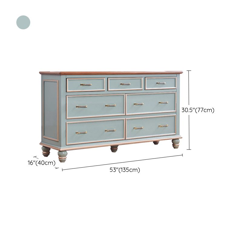 Mid-century Modern Wooden Chest in Blue Rectangle Accent Chest with Drawers Clearhalo 'Cabinets & Chests' 'cabinets_chests' 'furn' 'furn_cabinets_chests' 'Furniture' 'Living Room Furniture' 1200x1200_cf2a0ae6-9b5e-4468-a52d-d67ffec76cdb