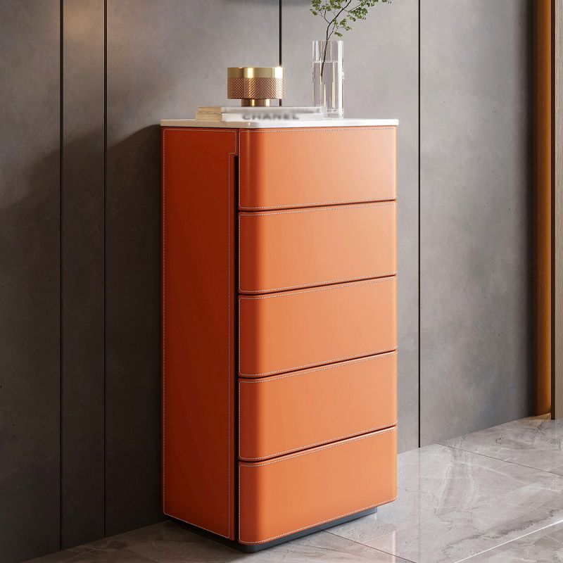 Modern Style Stone Buffet aparador de 19.6 "L Servidor buffet de comedor en naranja