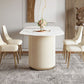 Sintered Stone Top Dining Table Oval Table with Metal Base and Double Pedestal Clearhalo ' dining_table' 'Dining Tables & Seating' 'Dining Tables' 'furn' 'furn_dining_table' 'Furniture' 'furniture_dining_table' 'Kitchen & Dining Furniture' 'kitchen&dining_furn' 'kitchen' 'kitchen_dining_table' 1200x1200_cf2ba01e-4f2b-4c43-bad0-af75cd7020c8