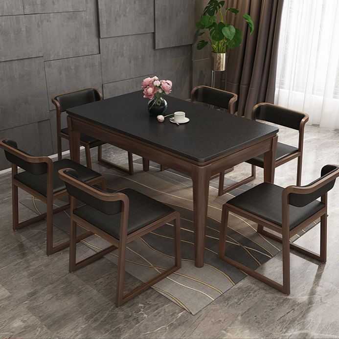 Mesa de comedor de piedra de 4 pies, mesa de comedor de estilo moderno para el hogar
