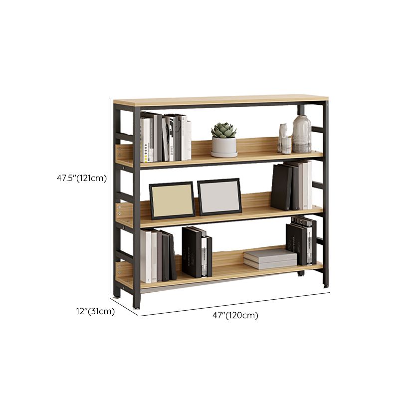 Black Modern Open Back Shelf Bookcase Shelves Included for Home Office Clearhalo 'Bookcases' 'furn' 'furn_bookcases' 'Furniture' 'Office Furniture' 1200x1200_cf2e431d-c1e2-480d-bd10-0608488dd618