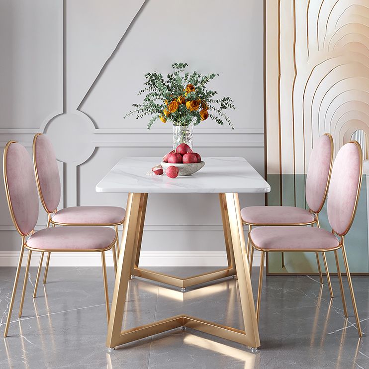 Stone Top Double Pedestal Table Traditional Luxury Rectangle White Dining Table Clearhalo 'Dining Tables & Seating' 'Dining Tables' 'dining_table' 'furn' 'furn_dining_table' 'Furniture' 'furniture_dining_table' 'Kitchen & Dining Furniture' 1200x1200_cf2fe350-6b9e-4e26-9cac-82085fd371ca