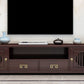 Mueble de TV de madera maciza, consola de soporte de TV abierta Simple para el hogar, estilo tradicional