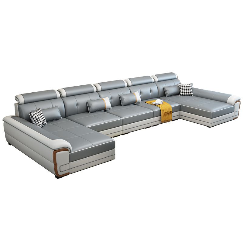 158.26" D x 70.86" W x 31.49" H Sectionals with Adjustable Bolster Pillows Clearhalo 'furn' 'furn_sectionals' 'Furniture' 'furniture_sectionals' 'kitchen' 'kitchen_sectionals' 'Living Room Furniture' 'Sectionals' 1200x1200_cf32033d-12b6-4f8a-a64a-24b4c8525f6f