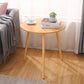Farmhouse Round Wood Table Top Side Table with Three Wooden Legs