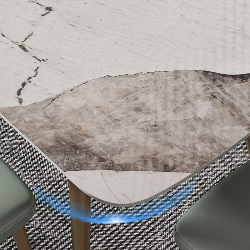 Set di tavoli da pranzo glam 1/3/4/5/7 PCs tavolo da pranzo in pietra sinterizzato con sedie