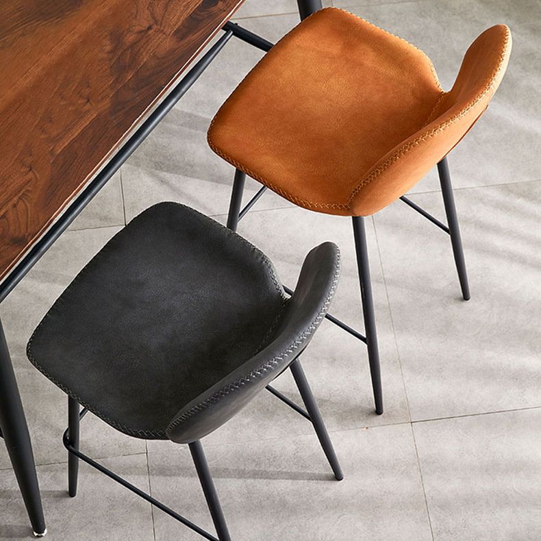 Coffee Shop Bar Stool Leather Armless Modern Distressed Counter Stools Clearhalo 'Bar Furniture' 'Bar Stools' 'bar_stools' 'furniture_bar_stools' 'Kitchen & Dining Furniture' 'kitchen&dining_furn' 'kitchen' 'kitchen_furn' Furniture' 1200x1200_cf35d37b-1720-40c3-8733-1abaddeba811