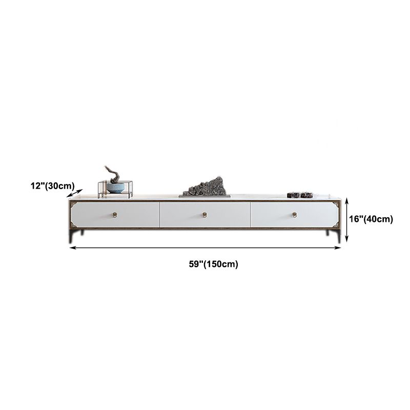 Stone Media Console TV Stand Contemporary TV Media Stand with 3 Drawers Clearhalo 'furn' 'furn_tv_stands_entertainment_centers' 'Furniture' 'Living Room Furniture' 'TV Stands & Entertainment Centers' 'TV Stands & Media Storage Furniture' 'tv_stands_entertainment_centers' 1200x1200_cf37f864-7a94-40a5-9ad7-317c5d7ae644