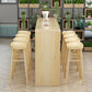 Solid Wood Counter Bar Stool Contemporary Armless Counter Stools