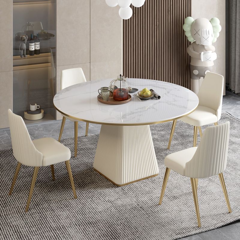 Contemporary 1/3/4/5/7 Pieces Dining Set Round Dining Room Table Set Clearhalo 'Dining Room Sets' 'Dining Tables & Seating' 'dining_room_set' 'furn' 'furn_dining_room_set' 'Furniture' 'furniture_dining_room_set' 'Kitchen & Dining Furniture' 'kitchen&dining_furn' 'kitchen' 1200x1200_cf39026c-62de-45b4-a193-14c9bec46dca