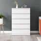 16" W White Storage Chest Modern Style Wooden Storage Chest Dresser with Drawers