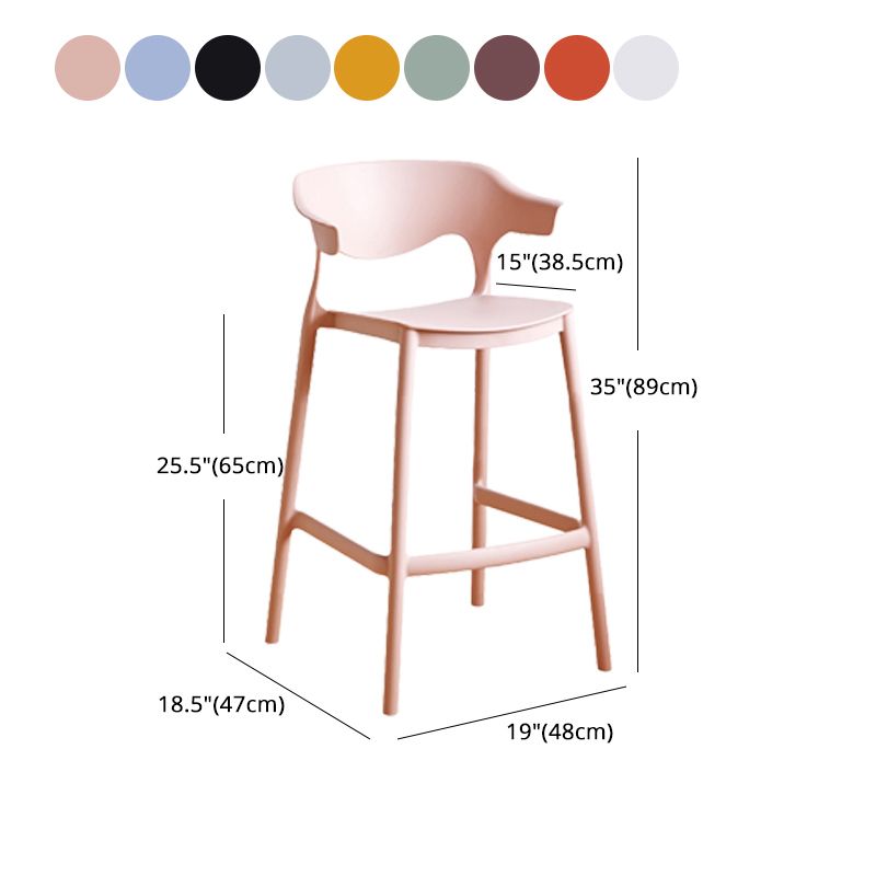 Stackable Plastic Indoor Counter Stools Low Back Scandinavian Bar Stools with Footrest Clearhalo 'Bar Furniture' 'Bar Stools' 'bar_stools' 'furn' 'furn_bar_stools' 'furniture_bar_stools' 'Kitchen & Dining Furniture' 'kitchen&dining_furn' 'kitchen' 'kitchen_furn' Furniture' 1200x1200_cf3c51c5-fa5f-462a-9477-b3d9290de8ee