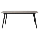 Simplicity Style Sintered Stone Dining Table 4 Legs Carbon Steel Base Rectangle Table for Home Clearhalo ' dining_table' 'Dining Tables & Seating' 'Dining Tables' 'furn' 'furn_dining_table' 'Furniture' 'furniture_dining_table' 'Kitchen & Dining Furniture' 'kitchen&dining_furn' 'kitchen' 'kitchen_dining_table' 1200x1200_cf3cd3b1-2d4f-4423-9050-b4492c191f31