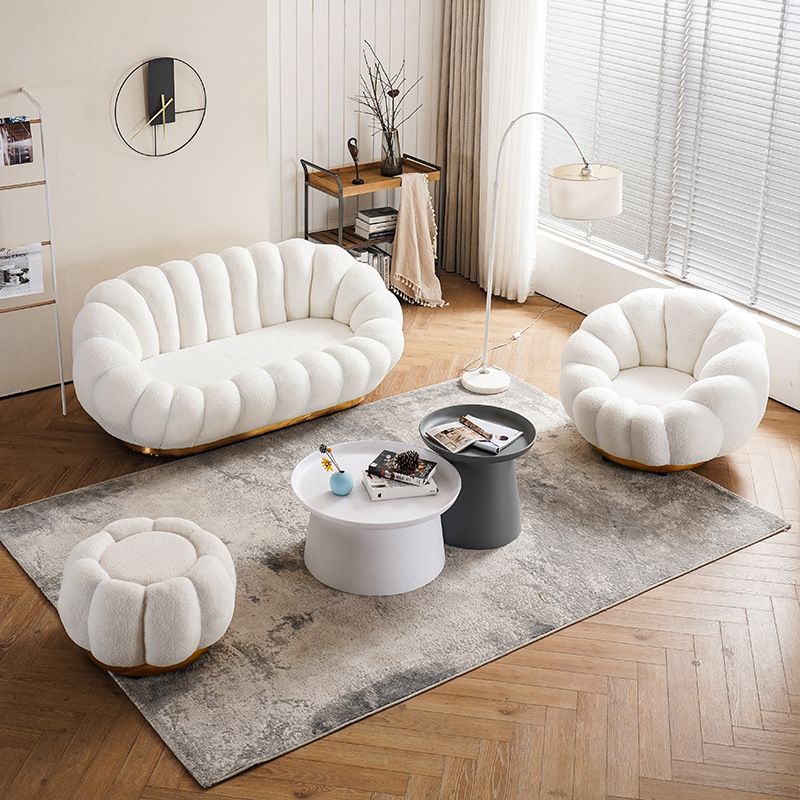 Modern Solid Color Curved Sofa with Sloped Arms for Bedroom Living Room Clearhalo 'furn' 'furn_sofas' 'Furniture' 'furniture_sofas' 'kitchen' 'kitchen_sofas' 'Living Room Furniture' 'Sofa' 'sofas' 1200x1200_cf3d4ede-5f9e-4cde-8a18-273808a45b9f