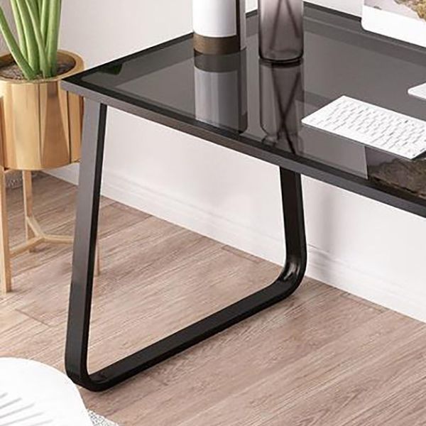 Bureau d'écriture en miroir contemporain Verre rectangulaire pour le bureau