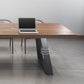 Solid Wood Writing Desk Industrial 29.53 "Tall Office Desk met ijzeren benen