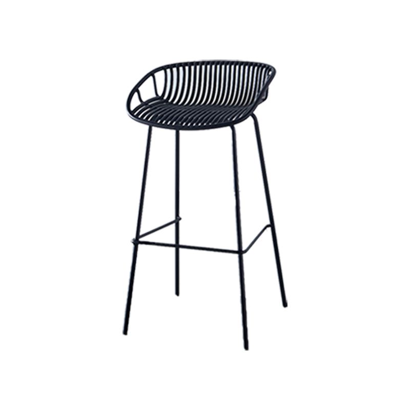 Industrial Backrest Armless Counter Stool Metal Cafe Bar Stool with 4 Legs Clearhalo 'Bar Furniture' 'Bar Stools' 'bar_stools' 'furn' 'furn_bar_stools' 'Furniture' 'Kitchen & Dining Furniture' 1200x1200_cf421791-8695-4d16-b97d-e8e0bd8f5c67