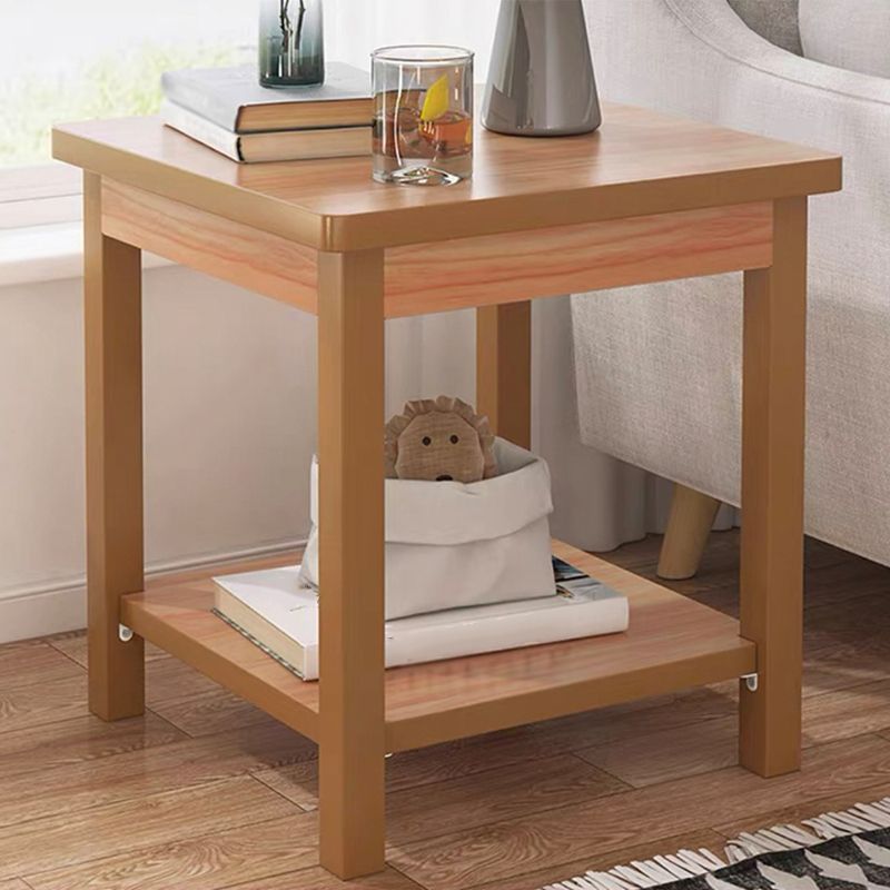 Tavolino da cocktail in stile moderno in legno artificiale nero/legno tavolino quadrato