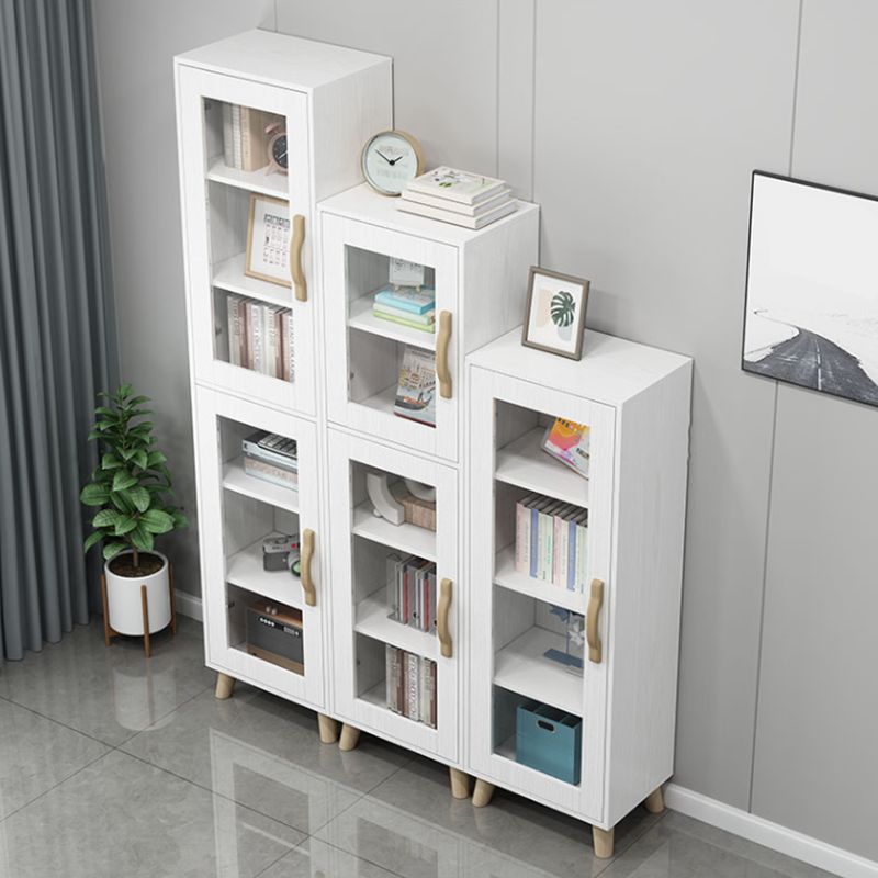 Engineered Wood Standard Bookshelf Modern White Bookcase with Shelves Clearhalo 'Bookcases' 'furn' 'furn_bookcases' 'Furniture' 'Office Furniture' 1200x1200_cf4367a6-c2a3-42b3-93fd-630f8a6b28cd