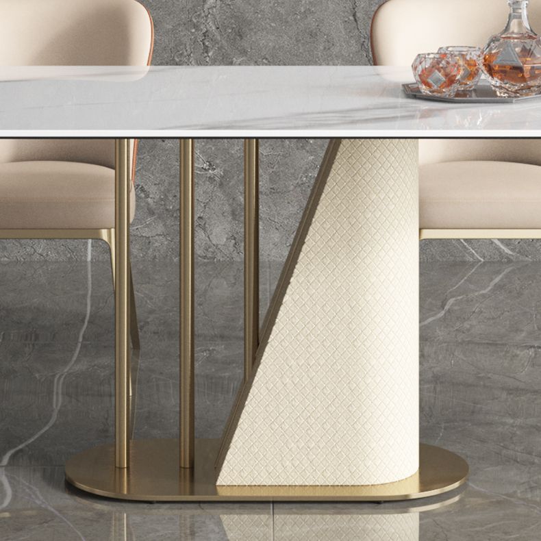 Designer Style Sintered Stone Dining Set Rectangle 1/3/4/5/7 Pieces Table with Chairs Clearhalo 'Dining Room Sets' 'Dining Tables & Seating' 'dining_room_set' 'furn' 'furn_dining_room_set' 'Furniture' 'furniture_dining_room_set' 'Kitchen & Dining Furniture' 1200x1200_cf44494a-119d-4b00-b208-e24f55c64a17