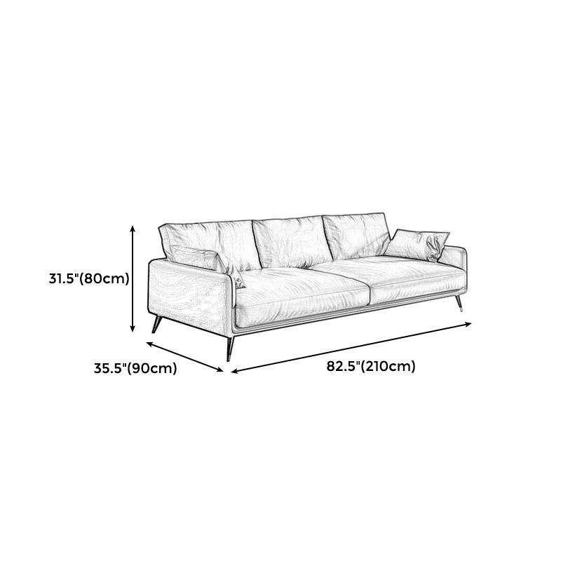 31" High Modern Square Arm Sofa with Loose Back Standard Sofa for Living Room, Dark Brown Clearhalo 'furn' 'furn_sofas' 'Furniture' 'furniture_sofas' 'Living Room Furniture' 'Sofa' 'sofas' 1200x1200_cf44d549-2a28-41a9-bc41-f1514781f089