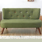Contemporary Fabric Settee with Hair Pin Legs, Armless Standard Sofa