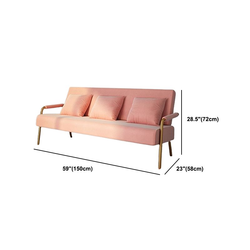 28.34" High Velvet Sofa Contemporary Square Arm Sofa for Apartment Clearhalo 'furn' 'furn_sofas' 'Furniture' 'Living Room Furniture' 'Sofa' 'sofas' 1200x1200_cf4720f2-0c24-4e46-b9d1-b97c2de75b9e