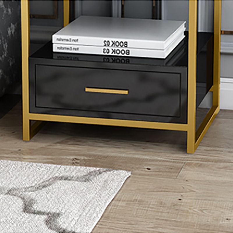 Glam Bed Nightstand Open Storage Accent Table Nightstand with Drawer Clearhalo 'Bedroom Furniture' 'furn' 'furn_night_stand' 'Furniture' 'night_stand' 'Nightstands' 1200x1200_cf494e09-b565-49ff-bdbe-03c555dafaa9