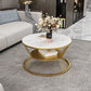 No Distressing Round Coffee Table Frame Single Coffee Table with Shelf Clearhalo 'Coffee & Accent Tables' 'Coffee Tables' 'coffee_tables' 'furn' 'furn_coffee_tables' 'Furniture' 'Living Room Furniture' 1200x1200_cf497c31-5174-4feb-97e1-13ffde9386f5