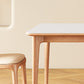 Mid-Century Dining Room Table Rectangle Stone Dinette Table in White