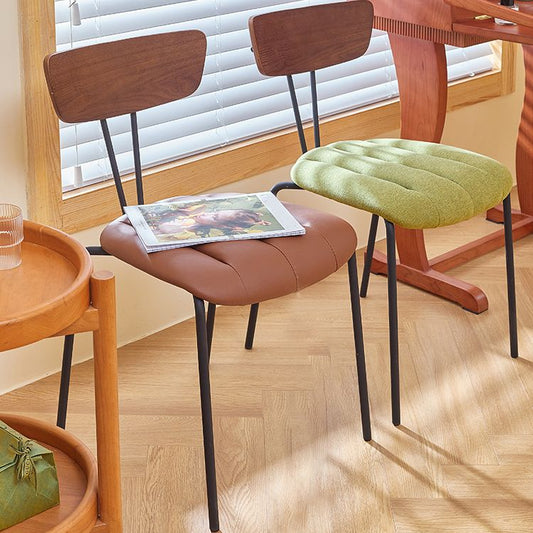 Industrial Metal Dining Side Chair Home Wishbone Armless Cushioned Side Chair Clearhalo ' kitchen&dining_furn' 'Dining Chairs' 'Dining Tables & Seating' 'dining_chair' 'Furniture' 'furniture_dining_chair' 'Kitchen & Dining Furniture' 'kitchen' 1200x1200_cf4a9d2c-2d48-4559-81a9-a5b0e50f91ac