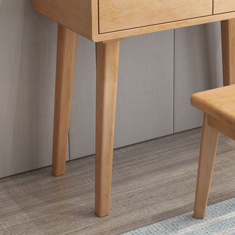 Skandinavischer Massivholz -Waschtisch mit Spiegel, 30,7 "groß