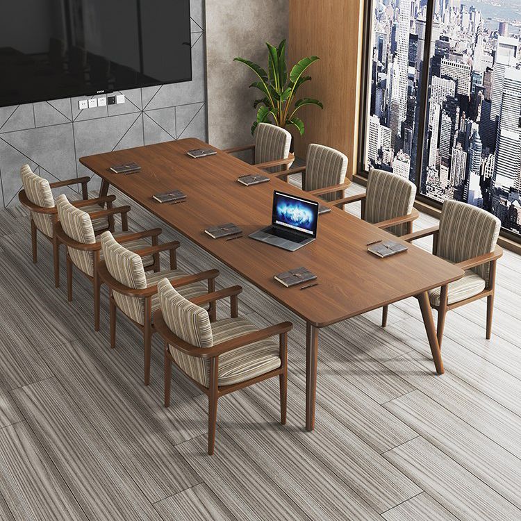 Mesa de reunión curva de la oficina en el hogar corrección de escritorio de estilo moderno