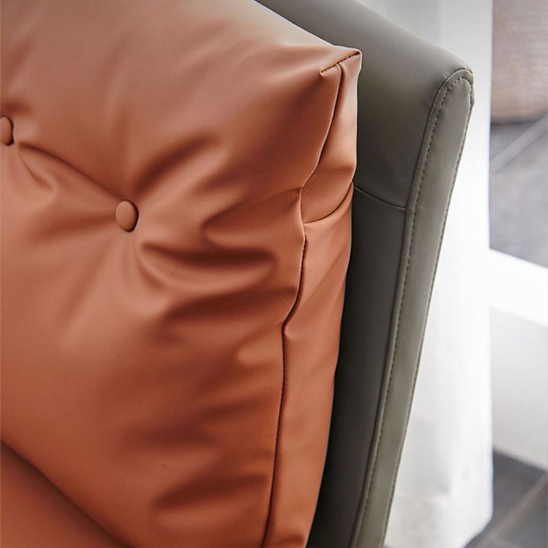 Modern Leather Living Room Side Chair Solid Back Matte Finish Dining Chair Clearhalo ' kitchen&dining_furn' 'Dining Chairs' 'Dining Tables & Seating' 'dining_chair' 'furn' 'furn_dining_chair' 'Furniture' 'furniture_dining_chair' 'Kitchen & Dining Furniture' 'kitchen' 1200x1200_cf4c5b7d-ecfd-4663-9292-eb8258fbbd5d