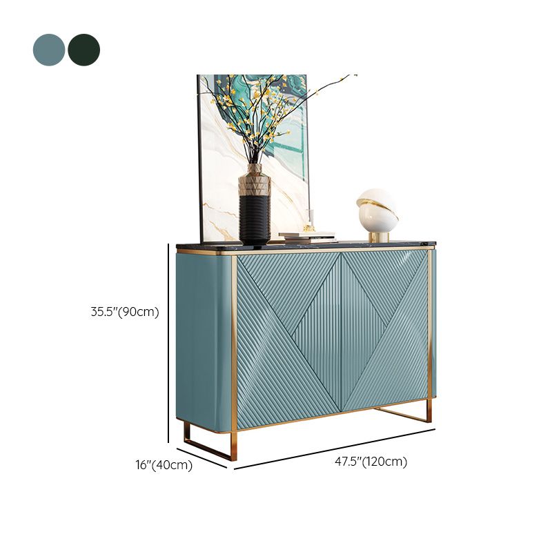 Modern & Contemporary Side Board Stone Credenza with Cabinets Clearhalo 'buffet_sideboard' 'Buffets & Sideboards' 'furn' 'furn_buffet_sideboard' 'Furniture' 'Kitchen & Dining Furniture' 1200x1200_cf4d23c9-d3c1-4e9a-9b5d-3ce1efe013a4