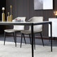 Glossy Gray Stone Dining Table Set 1/4/5/7 Pieces Modern Dinette Set for Kitchen
