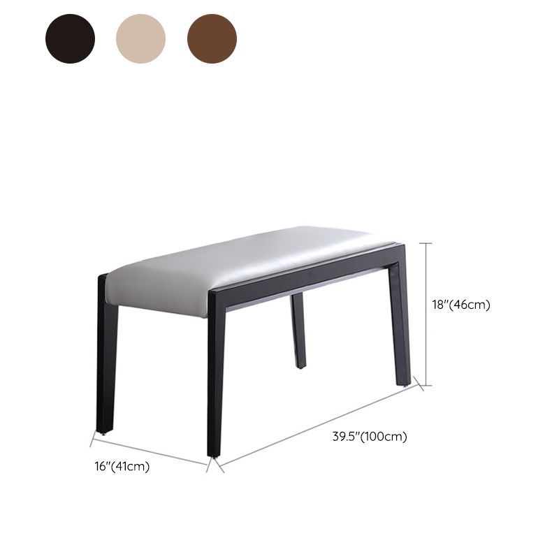 15.99-inch Width Bench Mid-Century Modern Cushioned Seating Bench Clearhalo 'Benches' 'Chairs & Seating' 'furn' 'furn_benches' 'Furniture' 'Living Room Furniture' 1200x1200_cf4f3bb4-c976-4efa-b6b9-bfb5ef81ae32