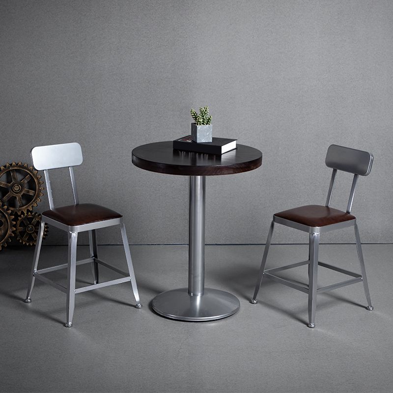 Armless Indoor Barstool Industrial Leather Counter Stool Brushed Silver Clearhalo 'Bar Furniture' 'Bar Stools' 'bar_stools' 'furniture_bar_stools' 'Kitchen & Dining Furniture' 'kitchen&dining_furn' 'kitchen' 'kitchen_furn' Furniture' 1200x1200_cf4fee77-a3b5-4b88-9f0a-5028e72bb291