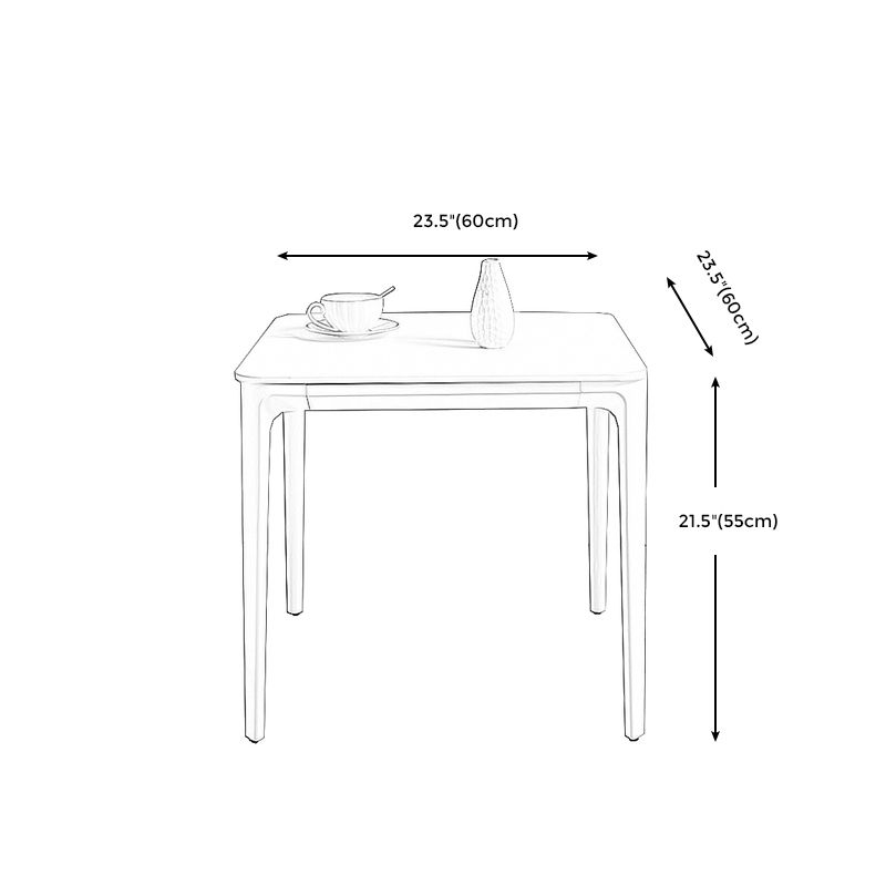 Moderne stijl 4 poten witte metalen basis leisteen rechthoekige salontafel voor woonkamer