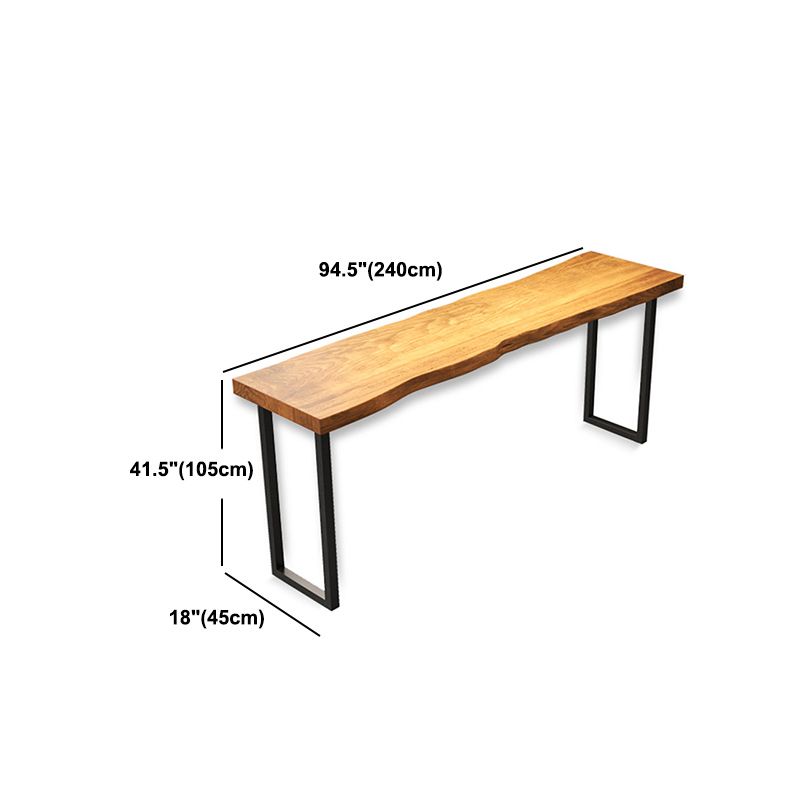 Industrial Solid Wood Natural Bistro Accent Dining Table Sled Bar Table Clearhalo 'Bar Furniture' 'Bar Tables' 'bar_tables' 'furn' 'furn_bar_tables' 'Furniture' 'Kitchen & Dining Furniture' 1200x1200_cf50f643-c93c-4ca5-98b9-baa37dcde4de
