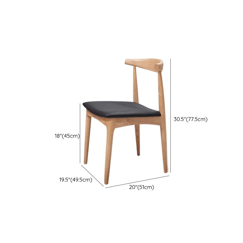 Chaises de salle à manger de cuisine contemporaine chaises en cuir avec base en bois
