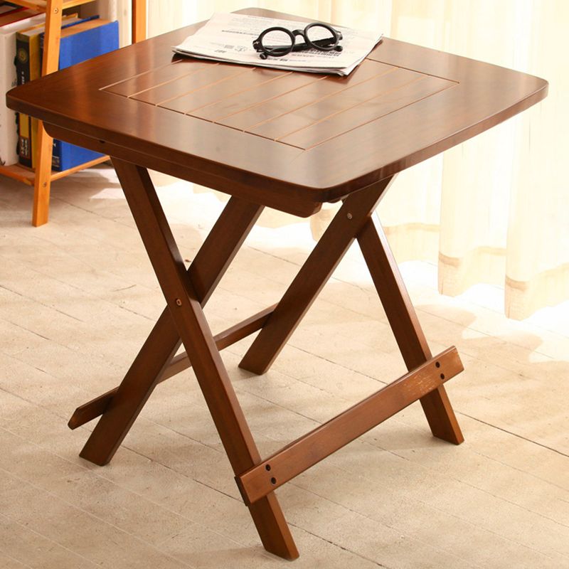 Modern Folding Home Writing Desk Bamboo Square Trestle Office Desk