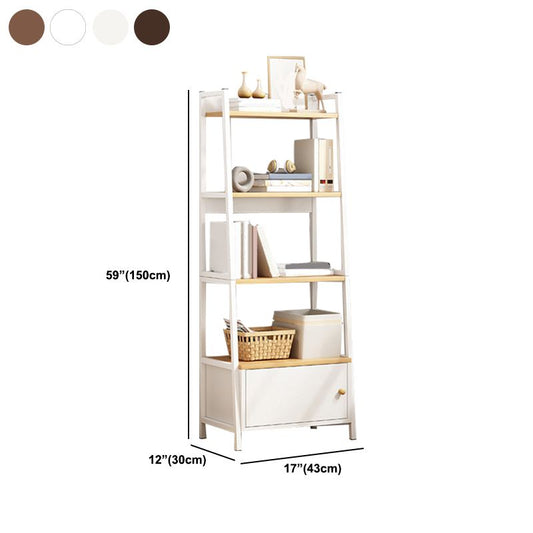 Modern Metal and Wood Shelf Bookcase Bookcase Scaffale di libri aperti per la casa